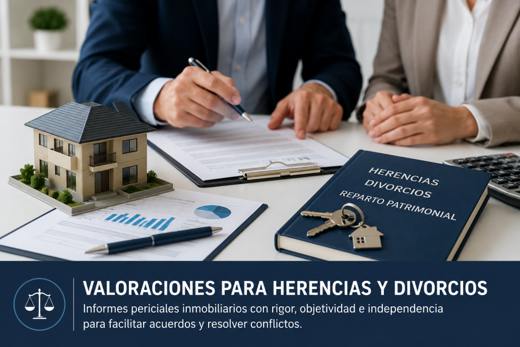Valoración inmobiliaria para herencias y divorcios realizada por perito especializado